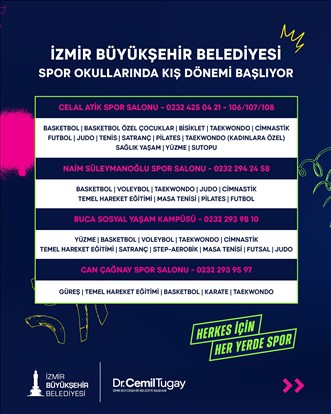 İzmir’de Kış Spor Okulları için kayıt zamanı